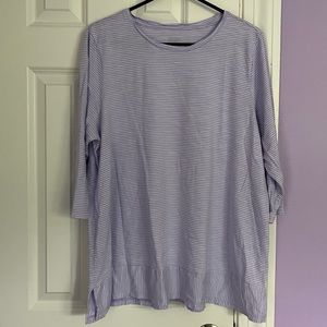 Purple and White Striped Shirt